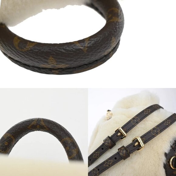 LOUIS VUITTON Nano Teddy Backpack Bag Monogram Shearling WE BN M11919 357RP006 - Picture 8 of 15